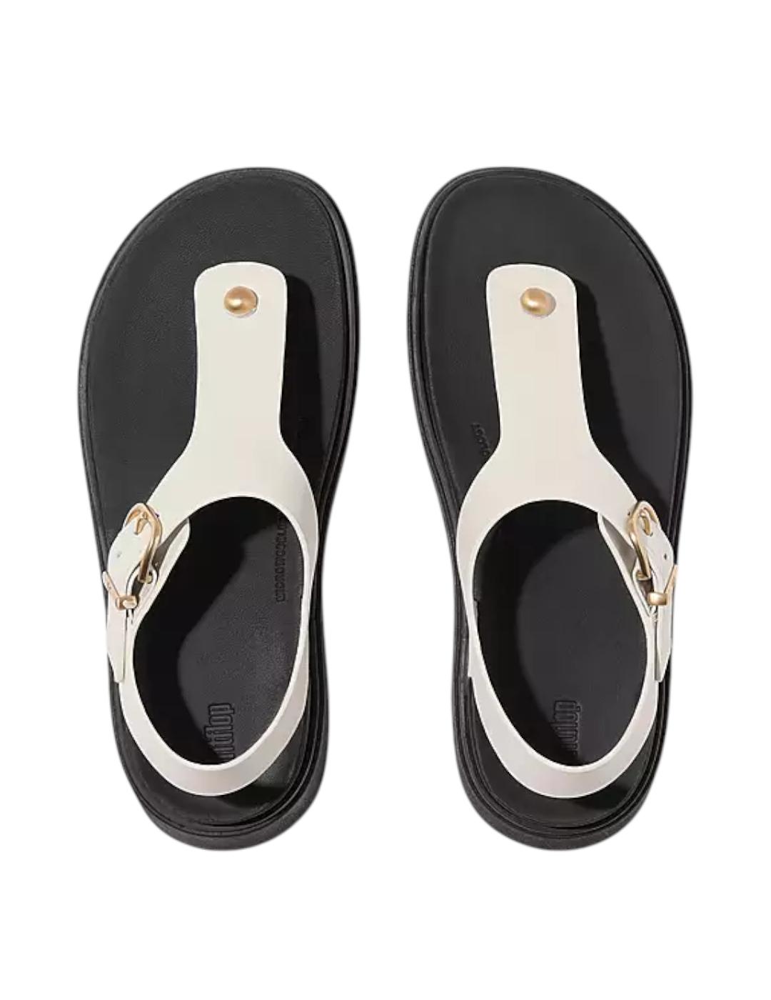 Sandalias Fitflop Gen-FF Leather Back-Strap Blanco para mujer.