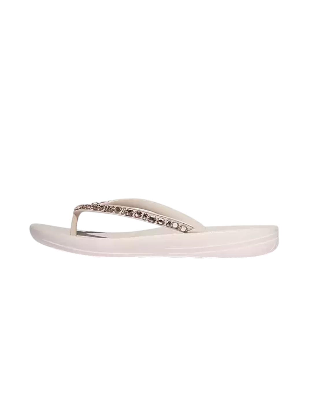 Sandalias Fitflop Iqushion Multi-Crystal Nude para mujer