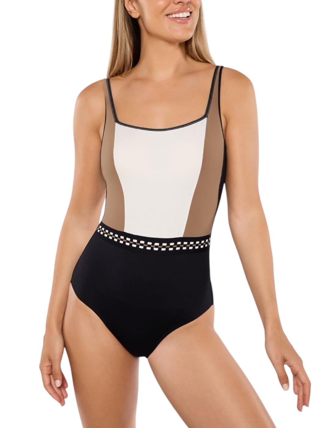 Bañador Red Point Fiama Escote Cuadrado Blanco