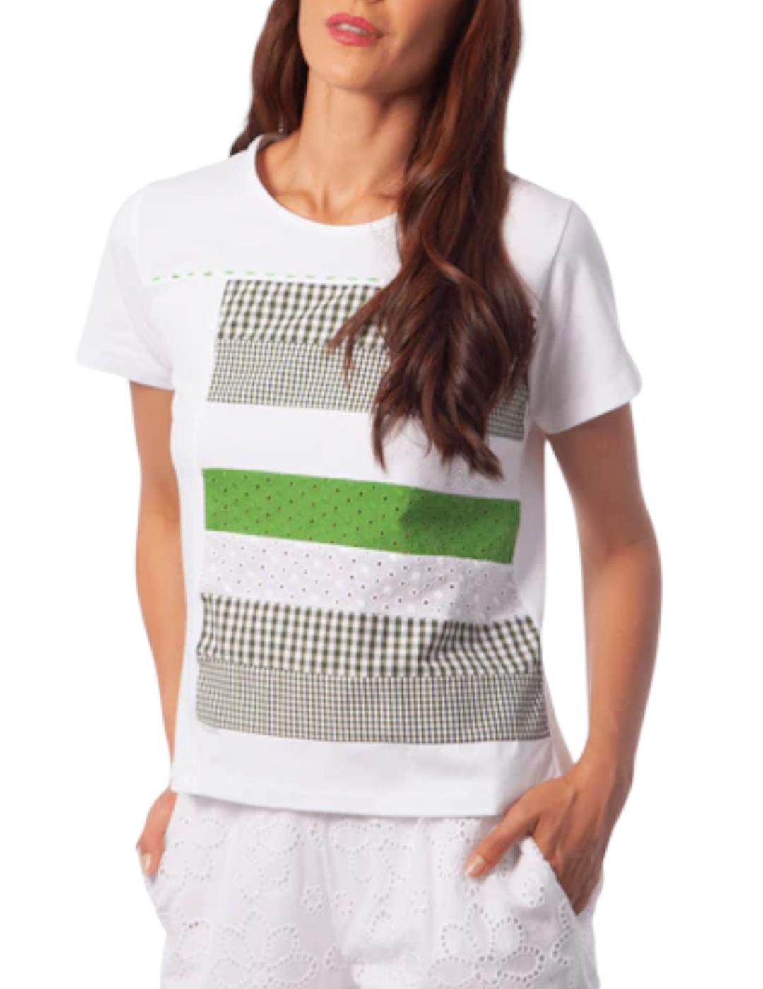 Camiseta Lolitas&L Patchwork Blanco