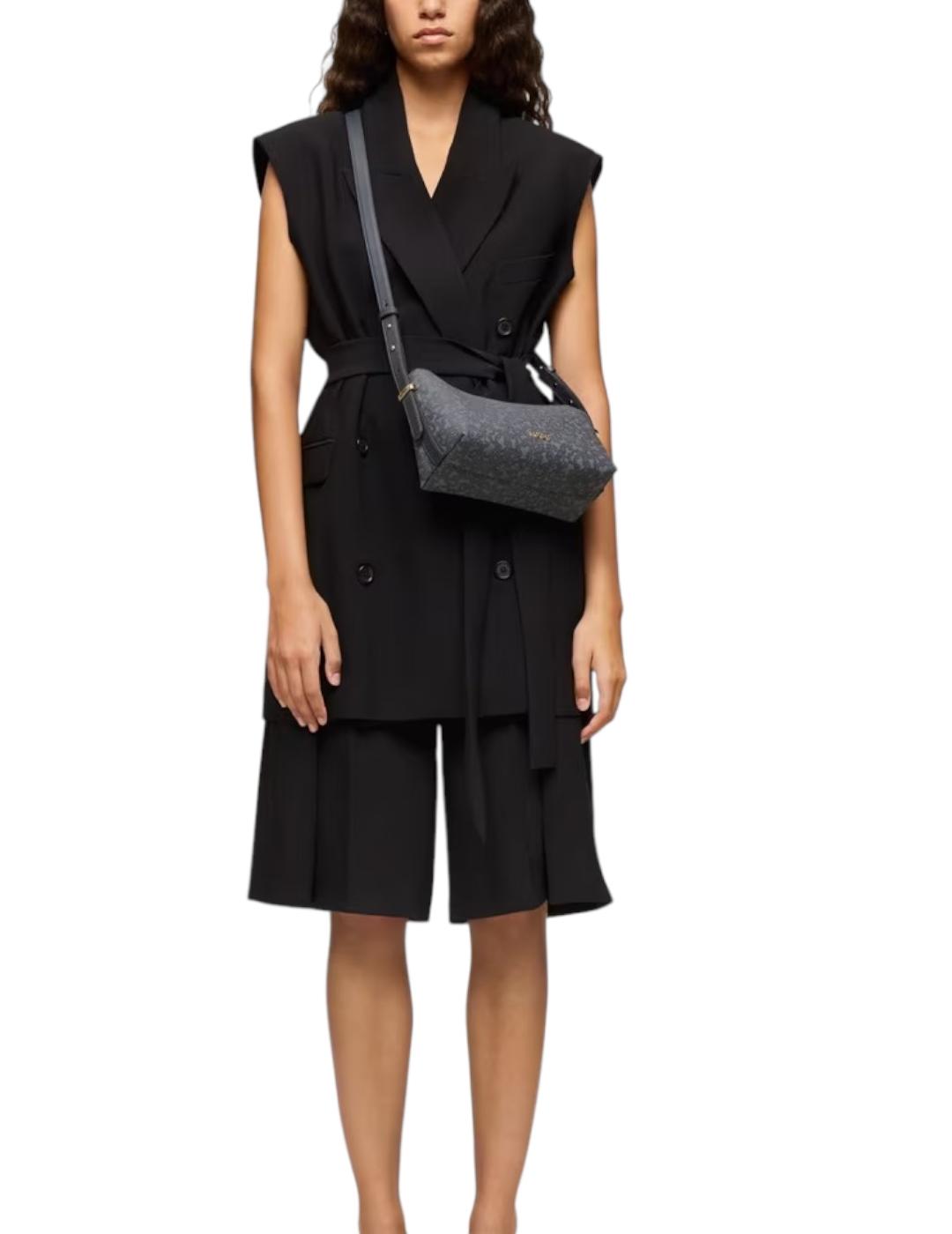 Bandolera Tous Mediana Kaos Mini Lines Gris Oscuro