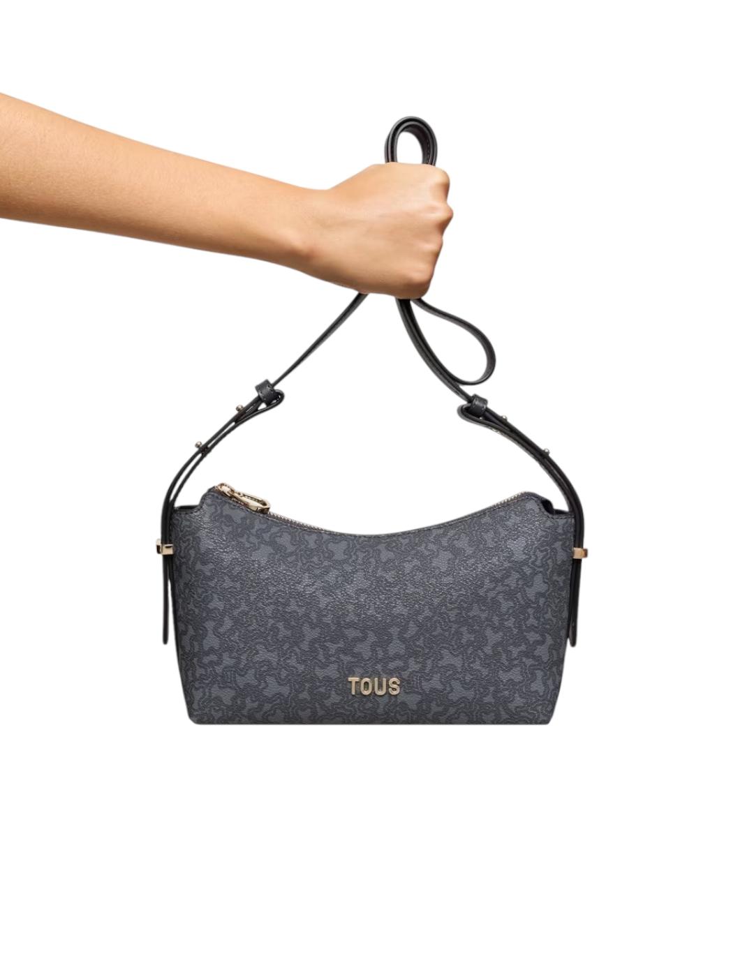 Bandolera Tous Mediana Kaos Mini Lines Gris Oscuro
