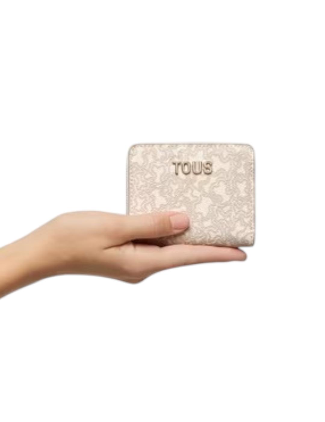 Monedero Tous Mediano Kaos Mini Lines Beige