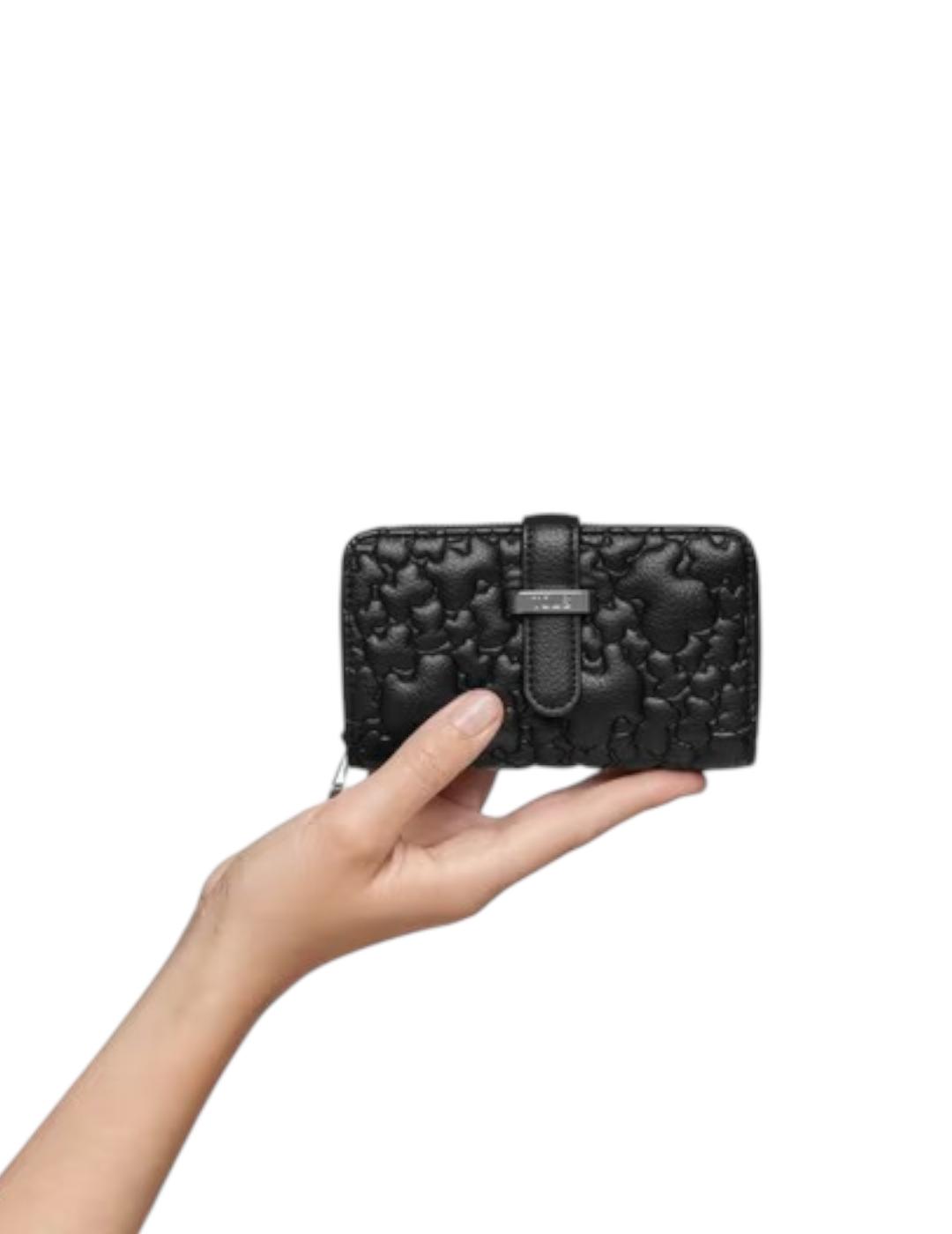 Billetera Tous Mediana Bridge Puffy Bear Negro