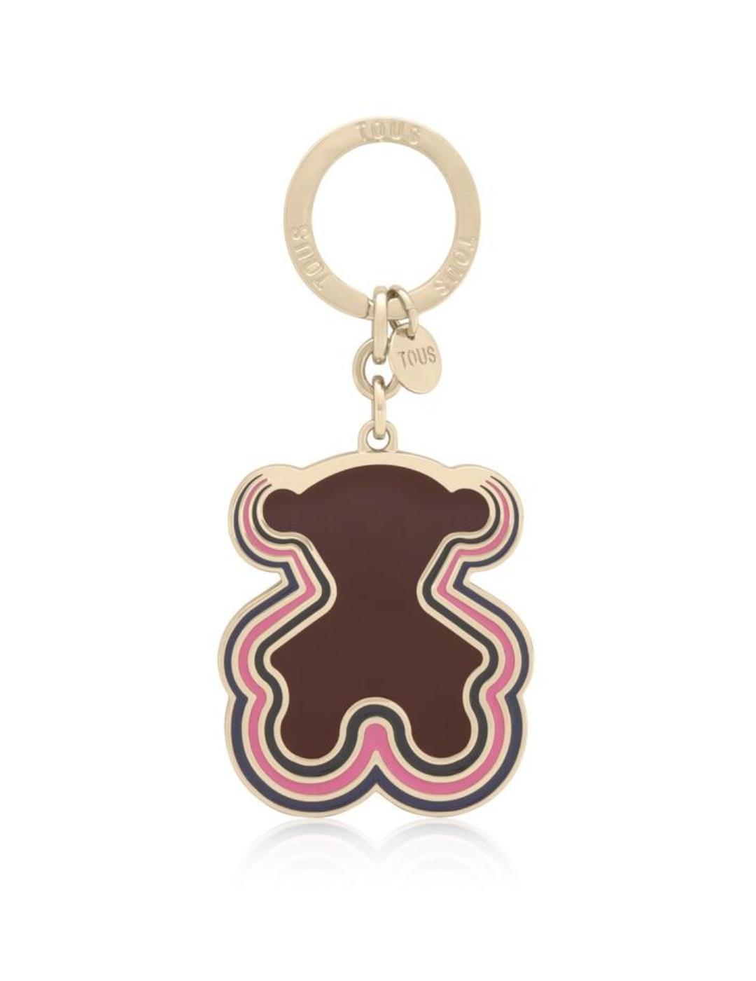 Llavero Tous Bear Waves Marrón-Dorado