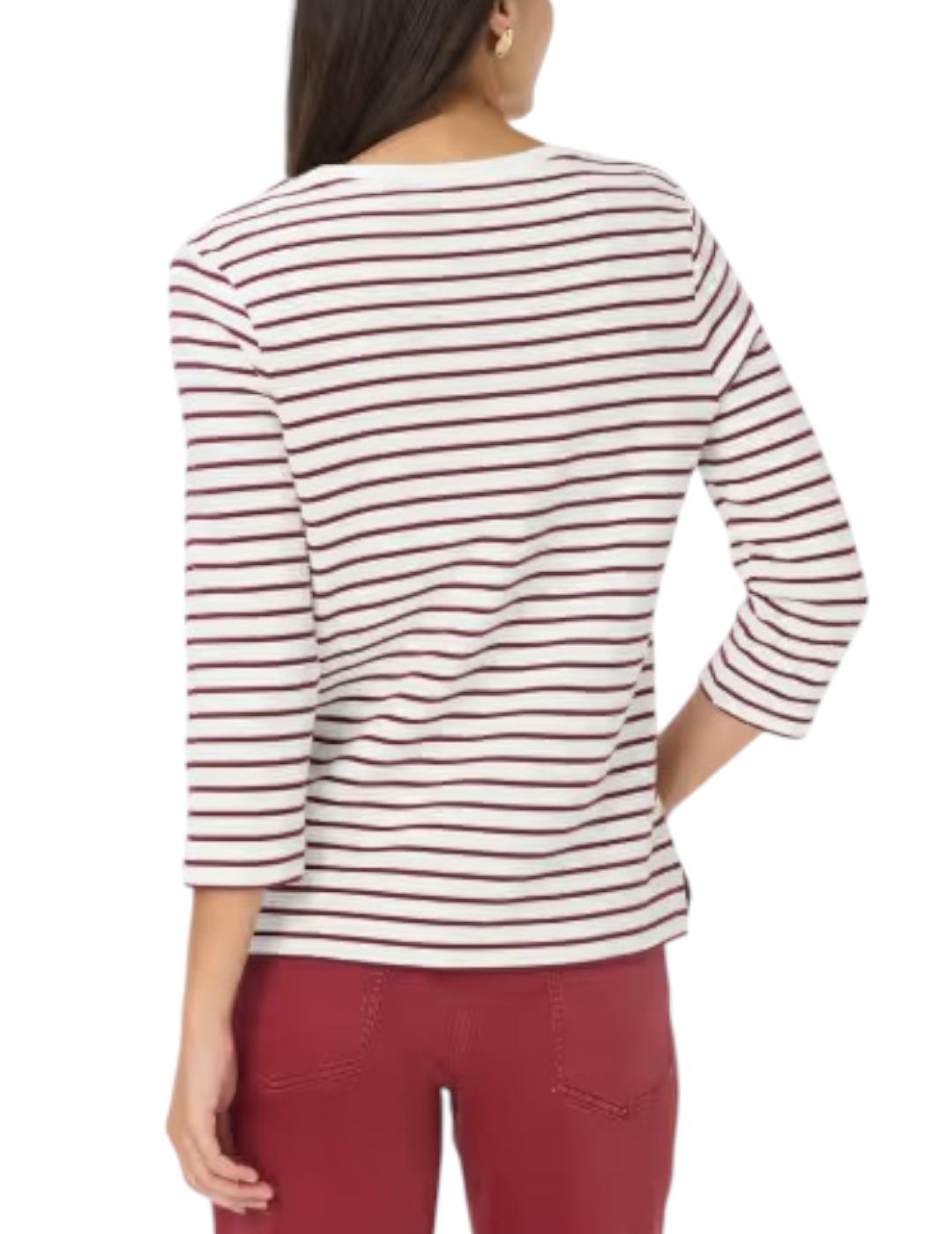 Camiseta Brax Rayas Burdeos