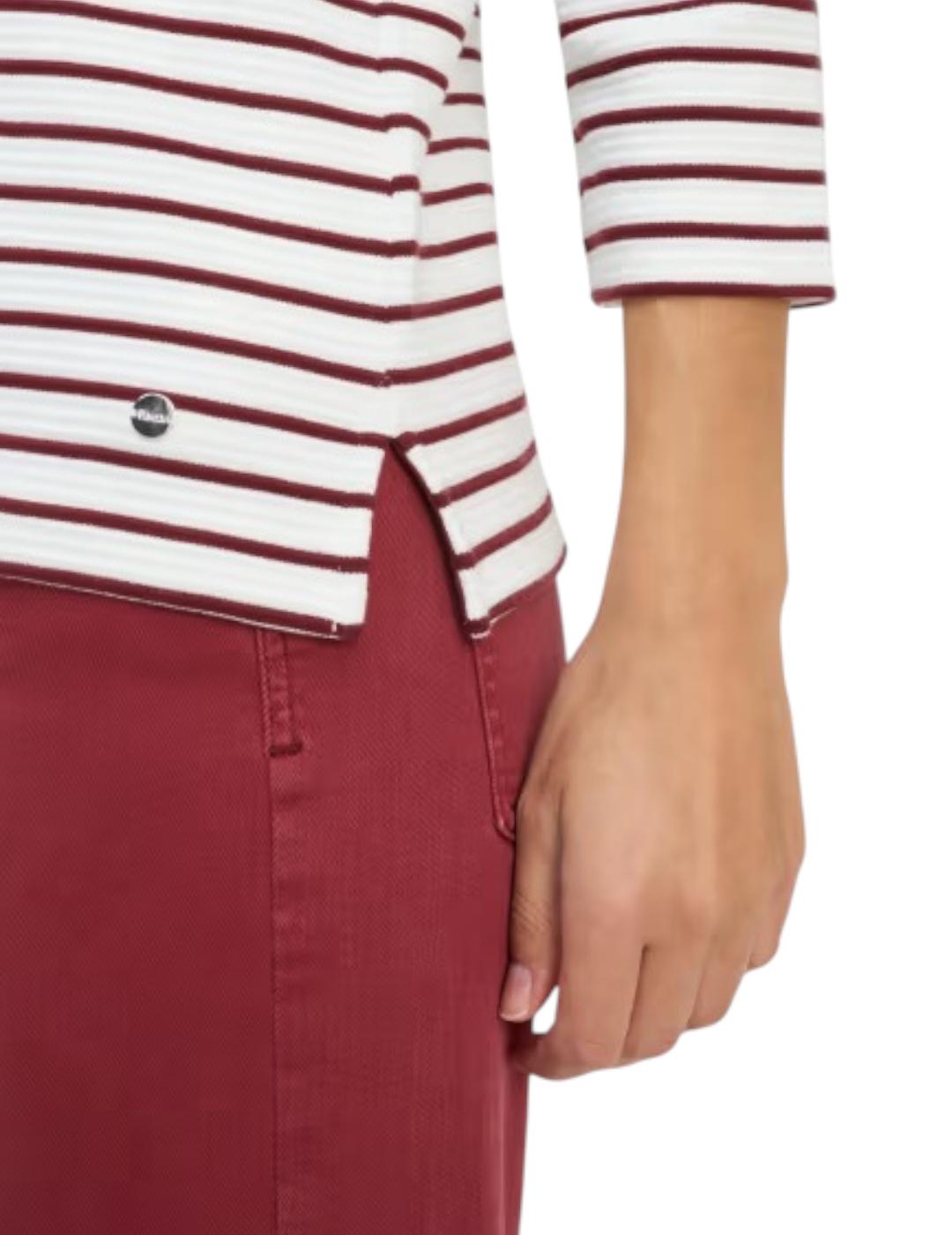 Camiseta Brax Rayas Burdeos