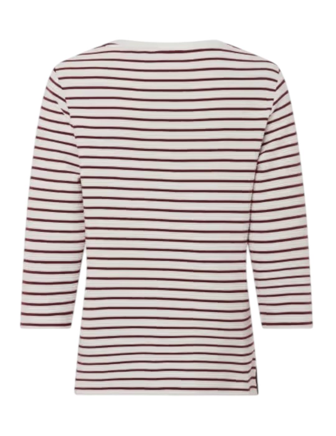 Camiseta Brax Rayas Burdeos