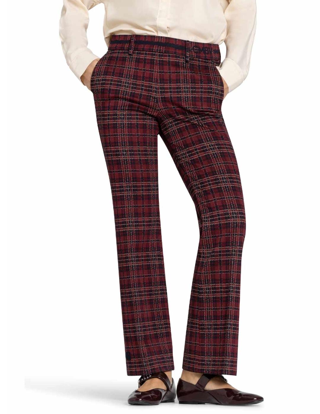 Pantalón Cambio Francoise Cropped Burdeos