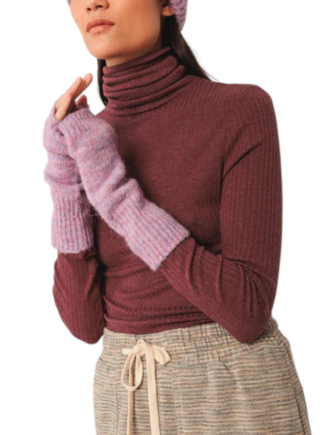 Camiseta Indi&cold Canalé Berenjena