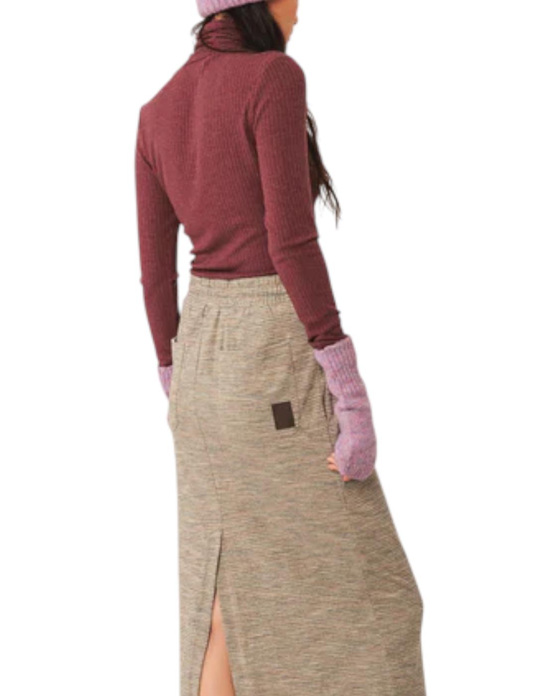 Camiseta Indi&cold Canalé Berenjena