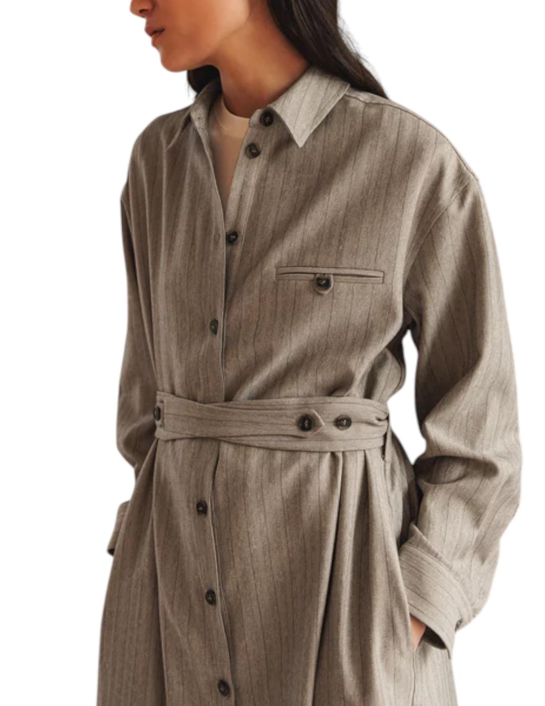 Vestido Indi&cold Camisero Gris