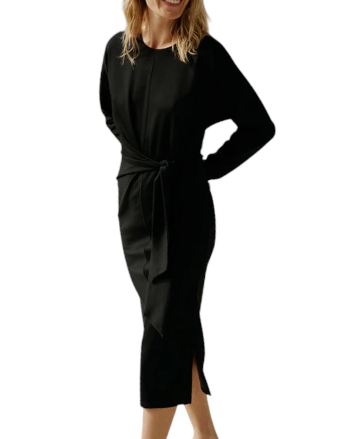 Vestido Indi&cold Anudado Negro