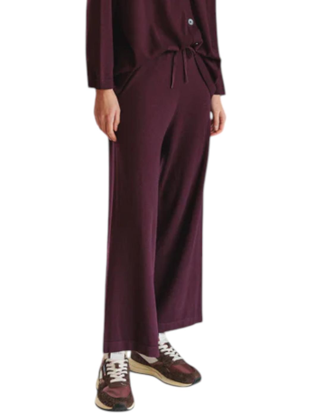 Pantalón Indi&cold Amplio Seawool Berenjena