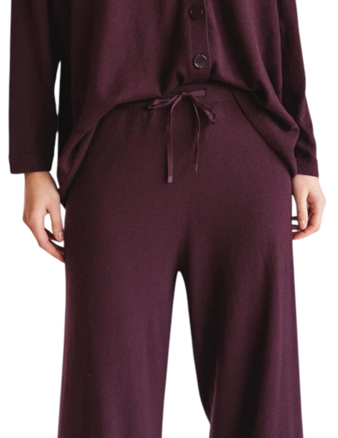 Pantalón Indi&cold Amplio Seawool Berenjena