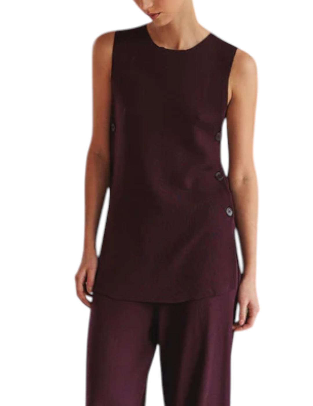 Chaleco Indi&cold Largo Seawool Berenjena