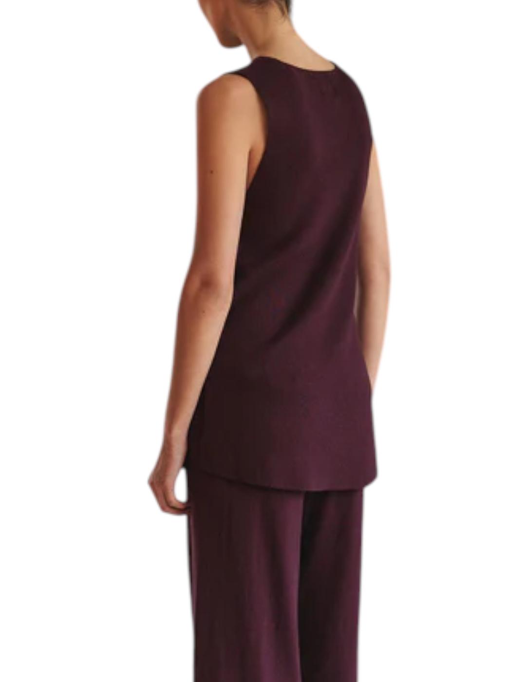 Chaleco Indi&cold Largo Seawool Berenjena