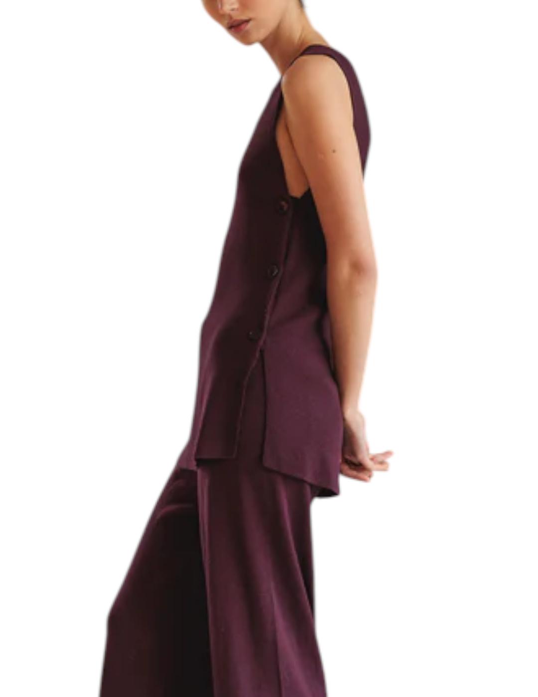 Chaleco Indi&cold Largo Seawool Berenjena