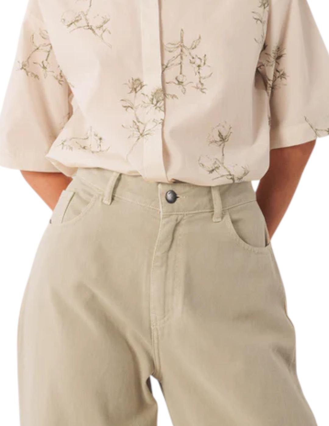 Pantalón Indi&cold Wide Leg Crema