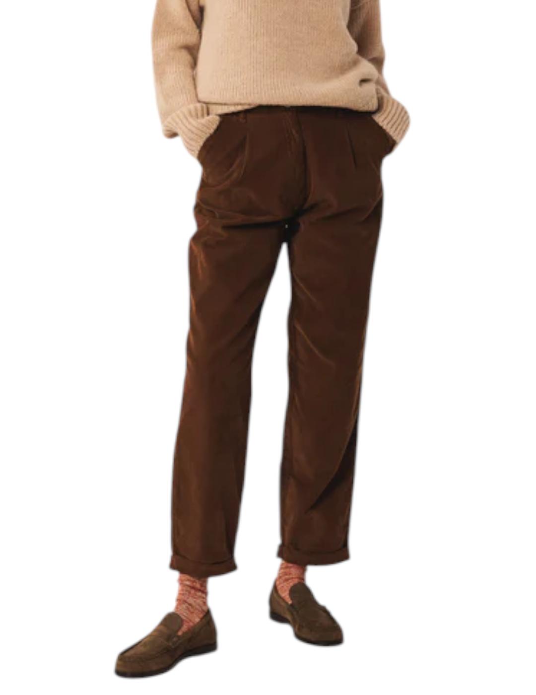 Pantalón Indi&cold Pana Carrot Tabaco