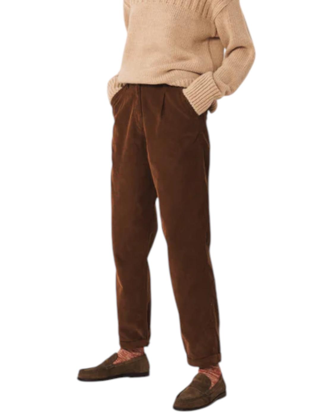 Pantalón Indi&cold Pana Carrot Tabaco