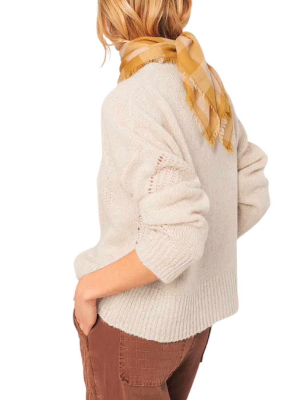 Jersey Indi&cold Lana Desagujados Crudo