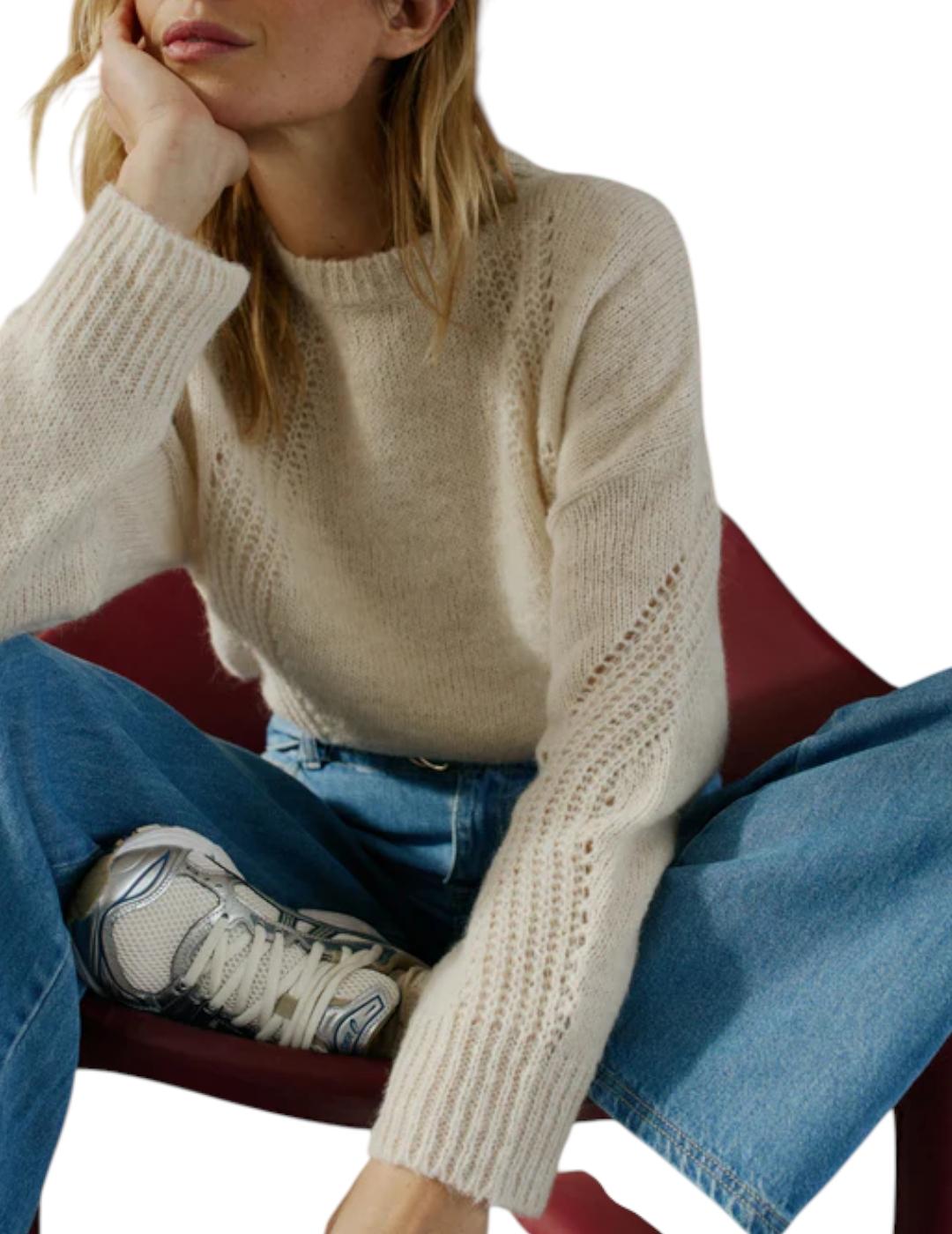 Jersey Indi&cold Lana Desagujados Crudo