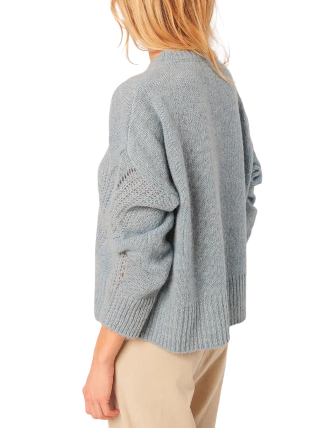 Jersey Indi&cold Lana Desagujados Cielo