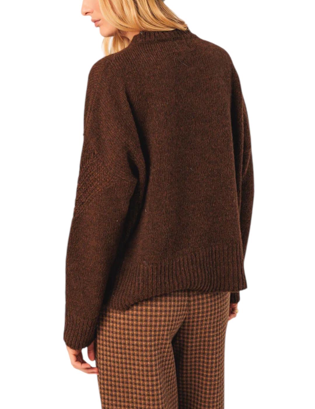 Jersey Indi&cold Lana Desagujados Chocolate