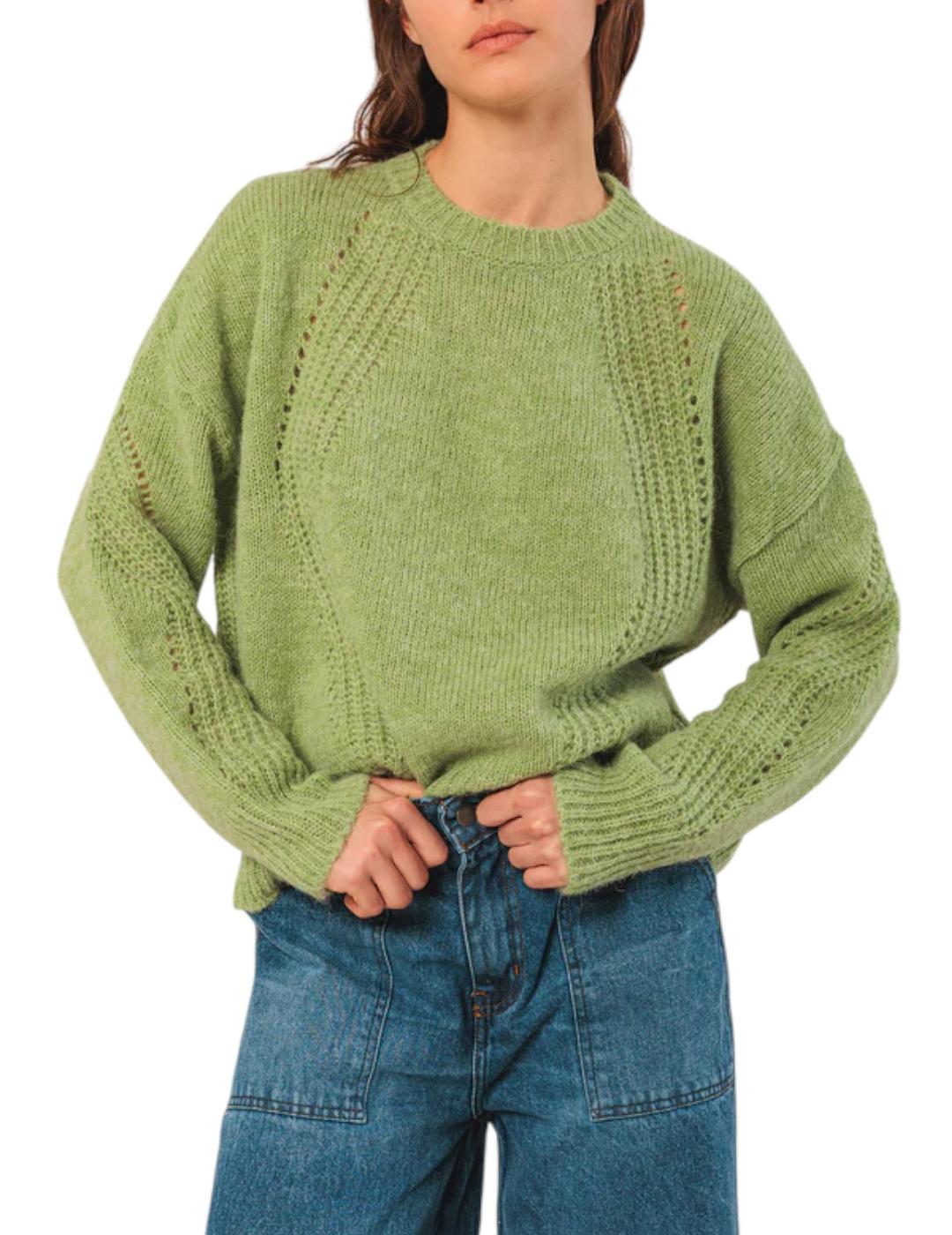 Jersey Indi&cold Lana Desagujados Crudo