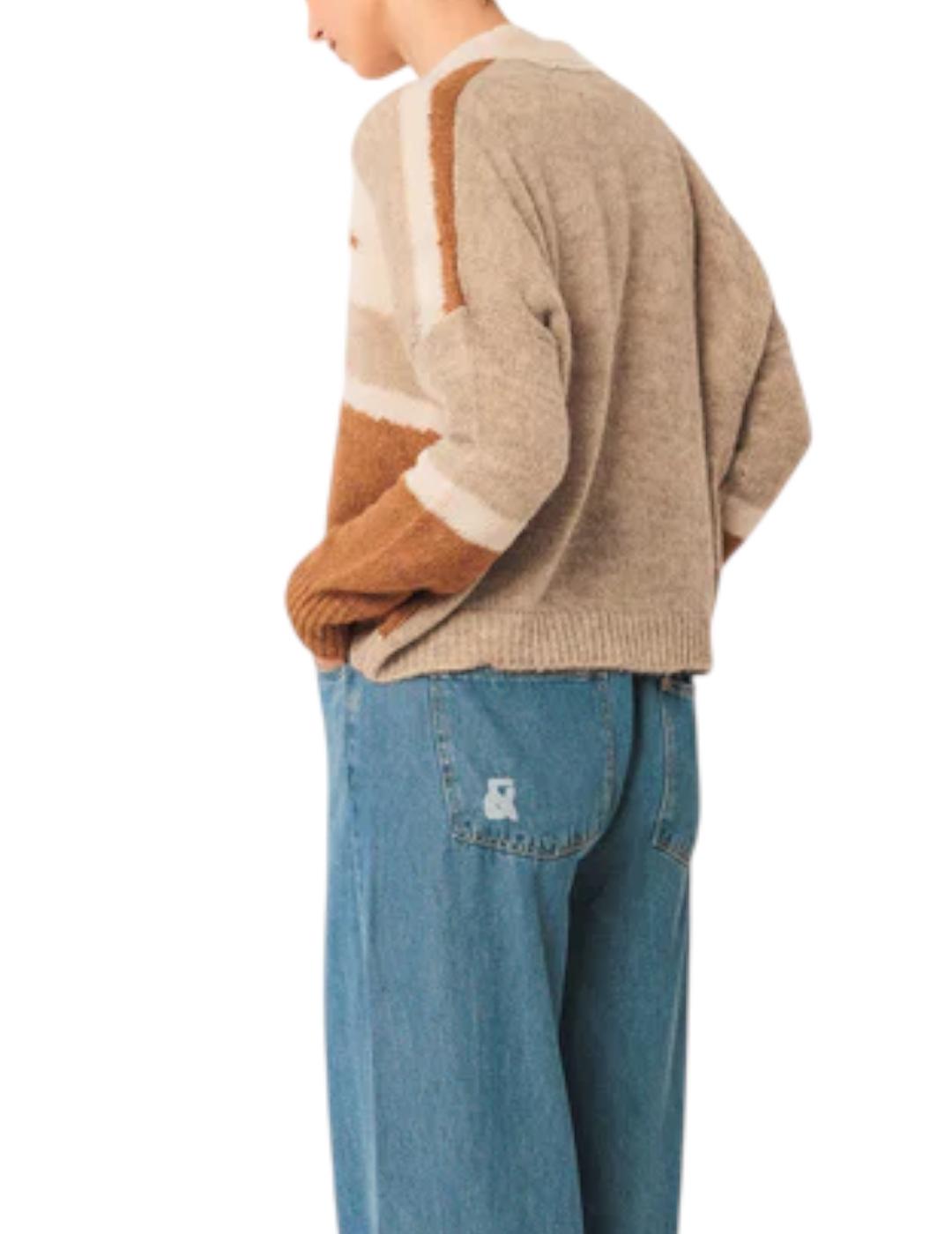 Chaqueta Indi&cold Intarsia Camel