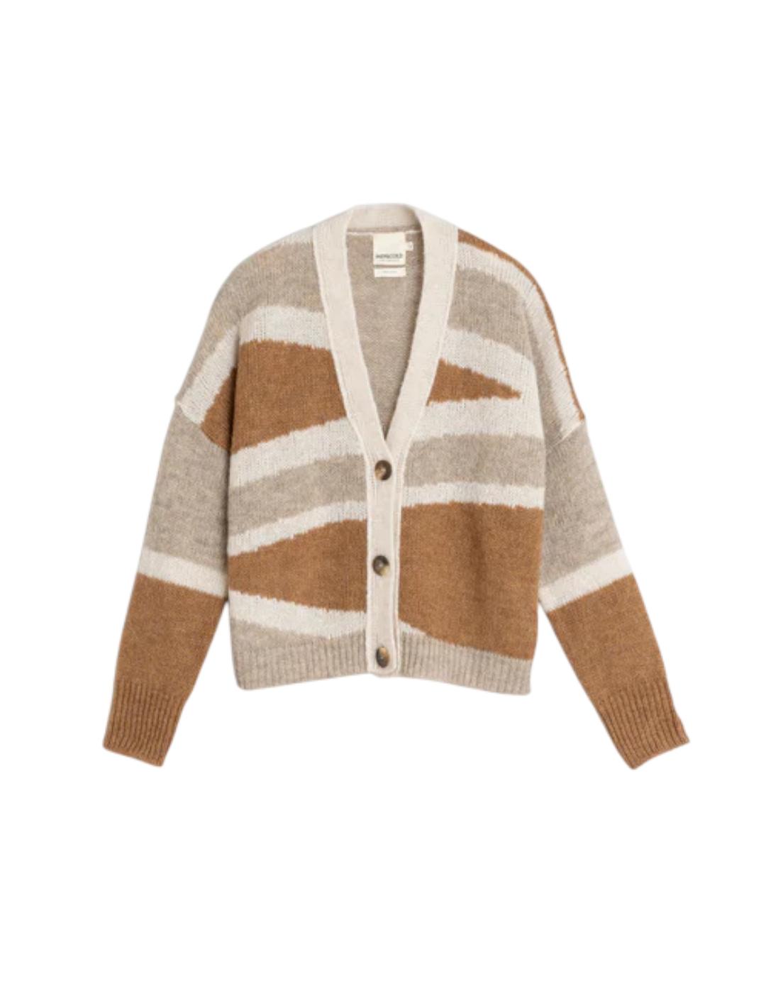 Chaqueta Indi&cold Intarsia Camel