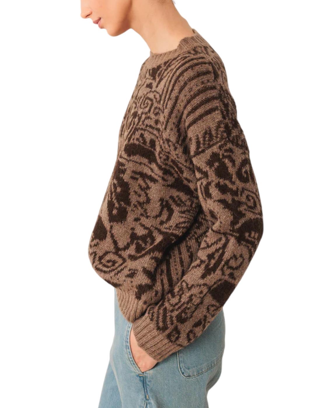 Jersey Indi&cold Jacquard Bicolor Topo