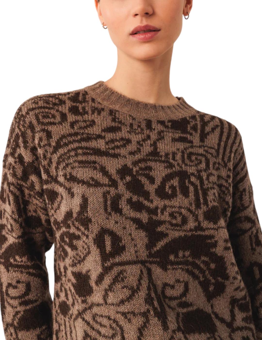 Jersey Indi&cold Jacquard Bicolor Topo