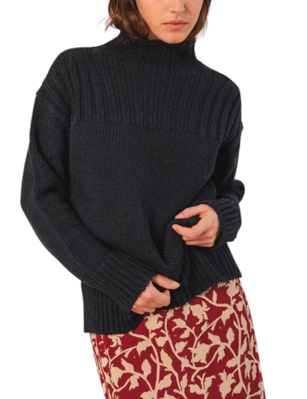 Jersey Indi&cold Cuello Subido Marino