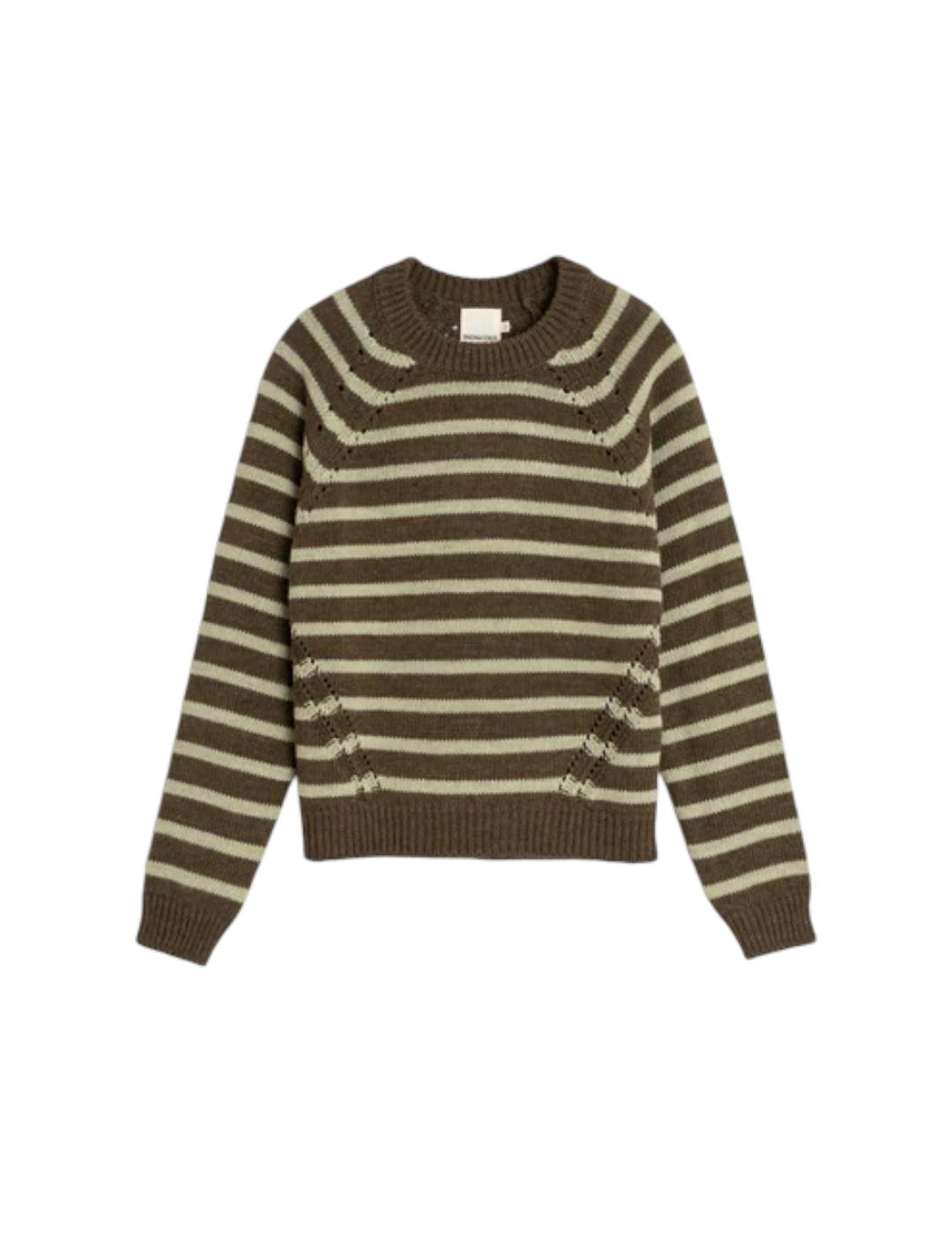 Jersey Indi&cold Stripes Bicolor Khaki