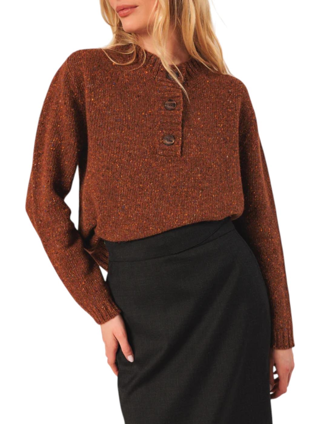 Jersey Indi&cold Lana Neps Marrón