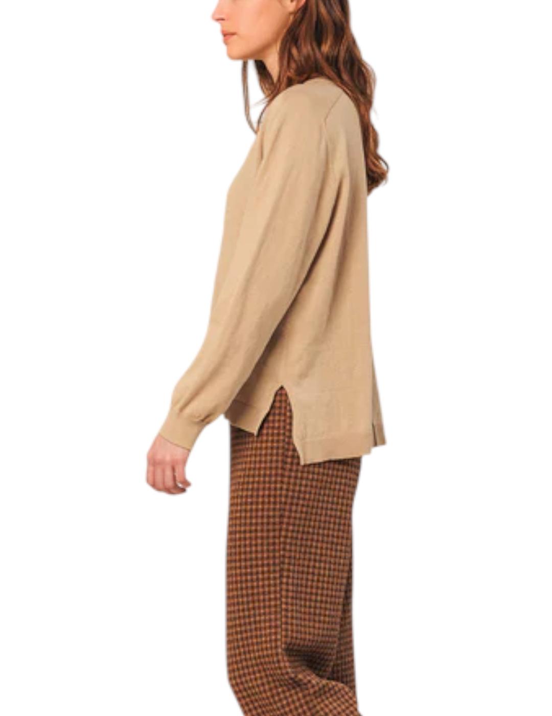 Jersey Indi&cold Básico Algodón Beige