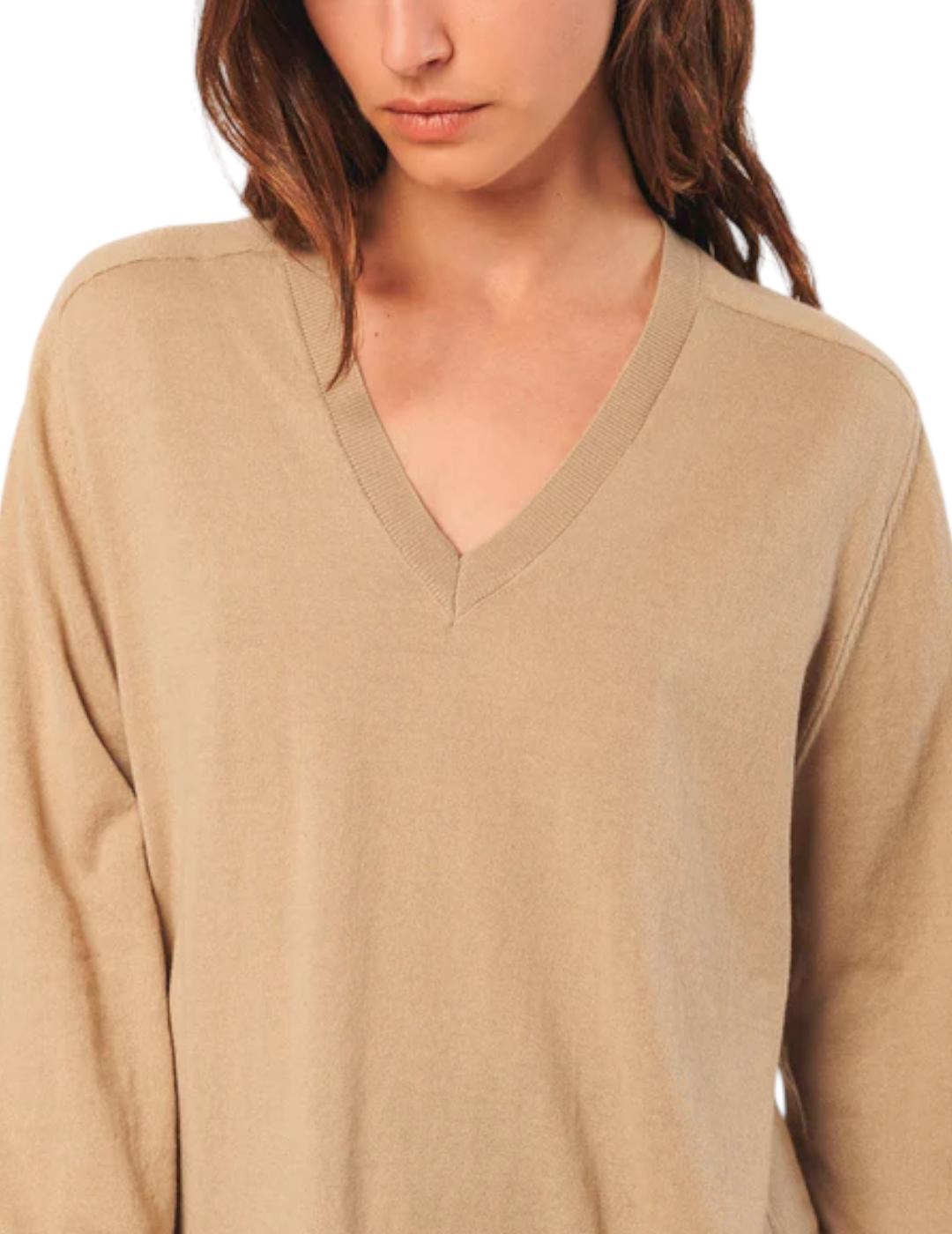 Jersey Indi&cold Básico Algodón Beige