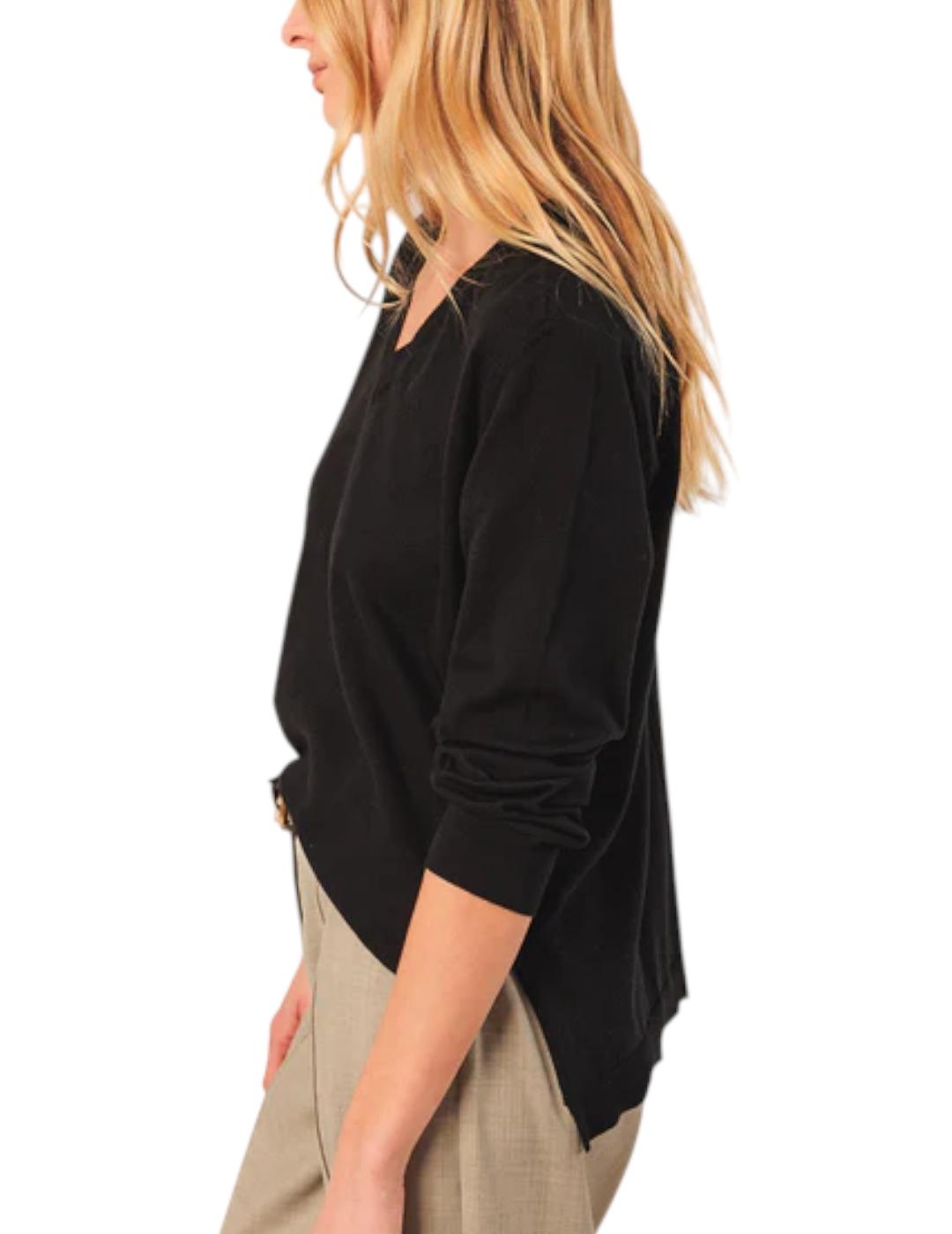 Jersey Indi&cold Basico Algodón Negro