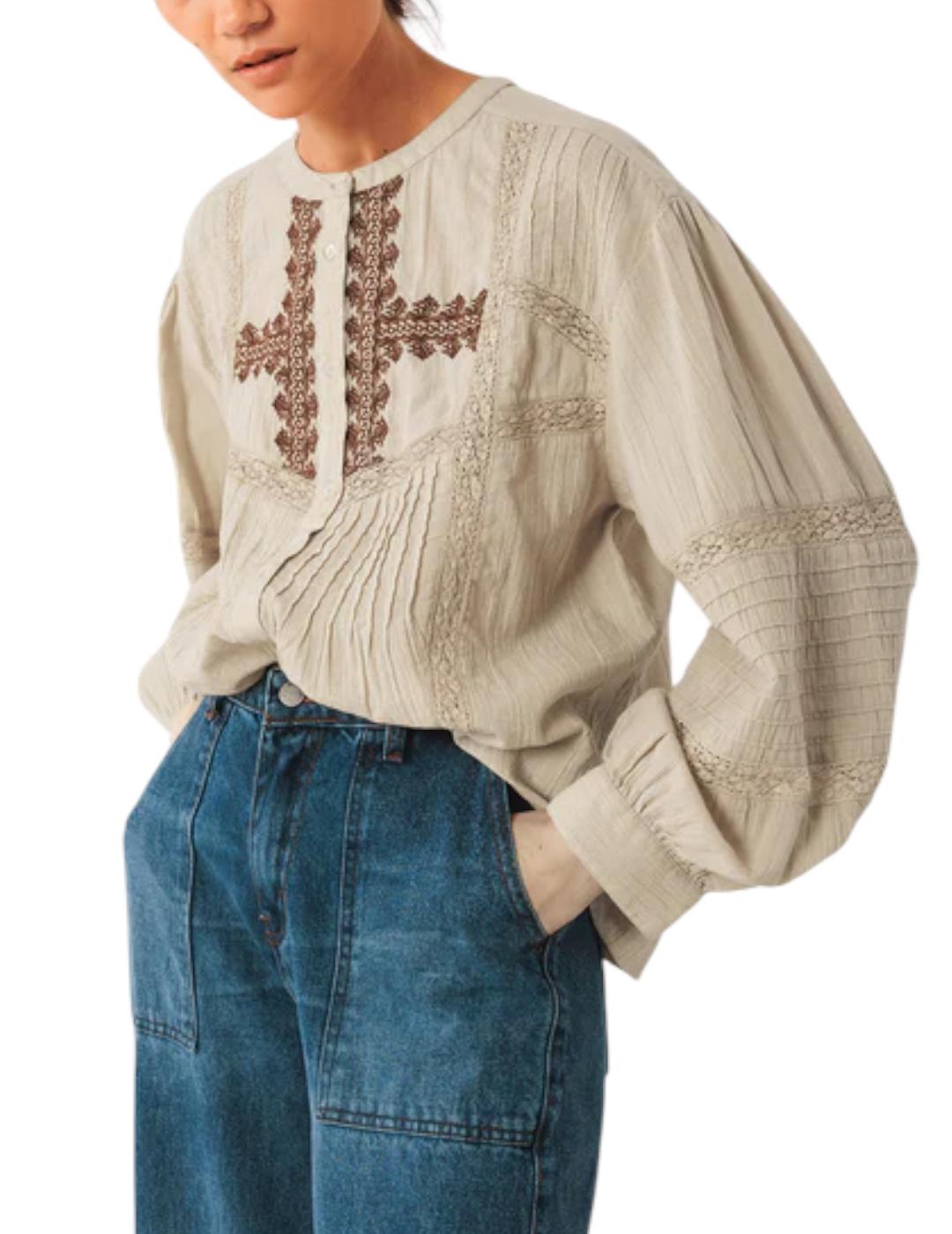 Camisa Indi&cold Etnica Blanco