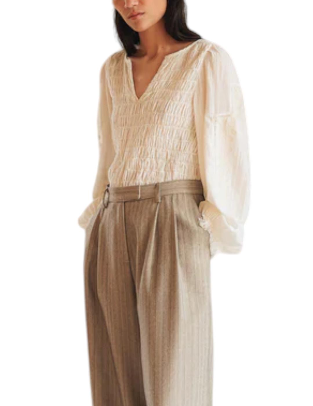 Blusa Indi&cold Bordado Blanco