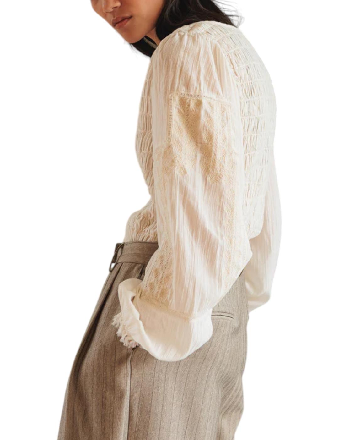 Blusa Indi&cold Bordado Blanco