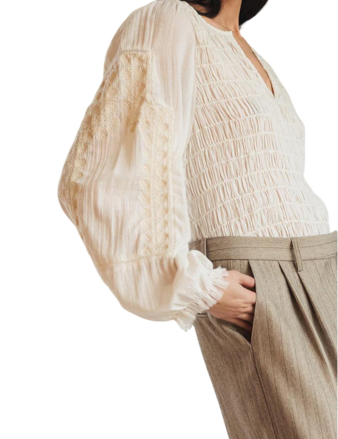 Blusa Indi&cold Bordado Blanco