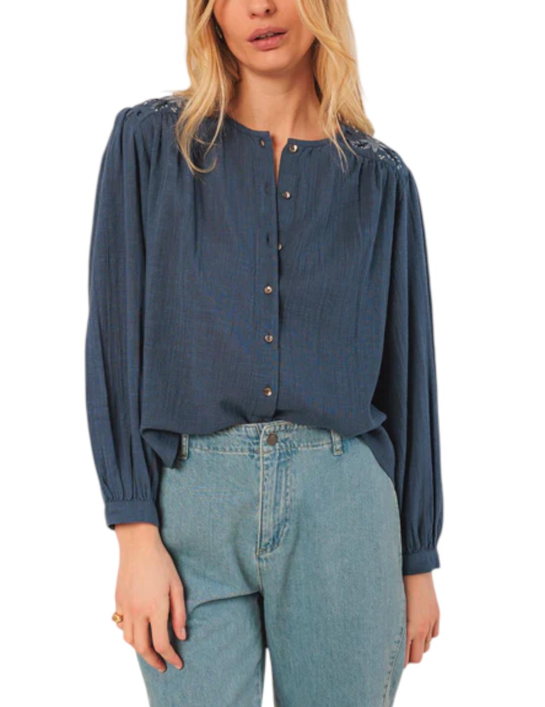 Camisa Indi&cold Box Bordados Indigo