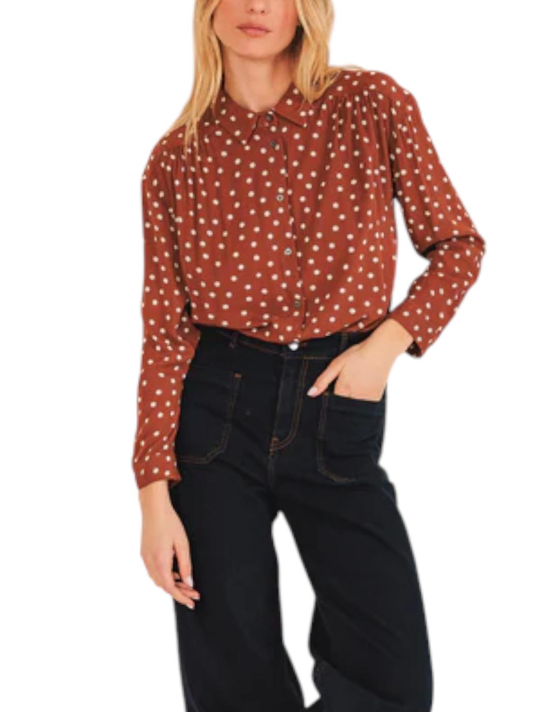 Camisa Indi&cold Bea Topos Terracota