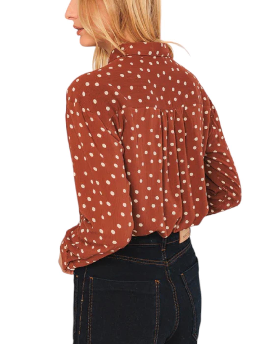 Camisa Indi&cold Bea Topos Terracota