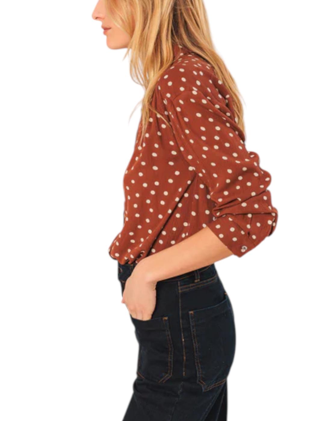 Camisa Indi&cold Bea Topos Terracota