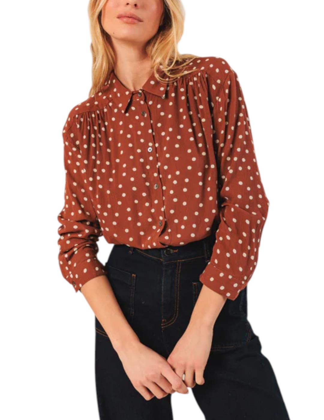 Camisa Indi&cold Bea Topos Terracota