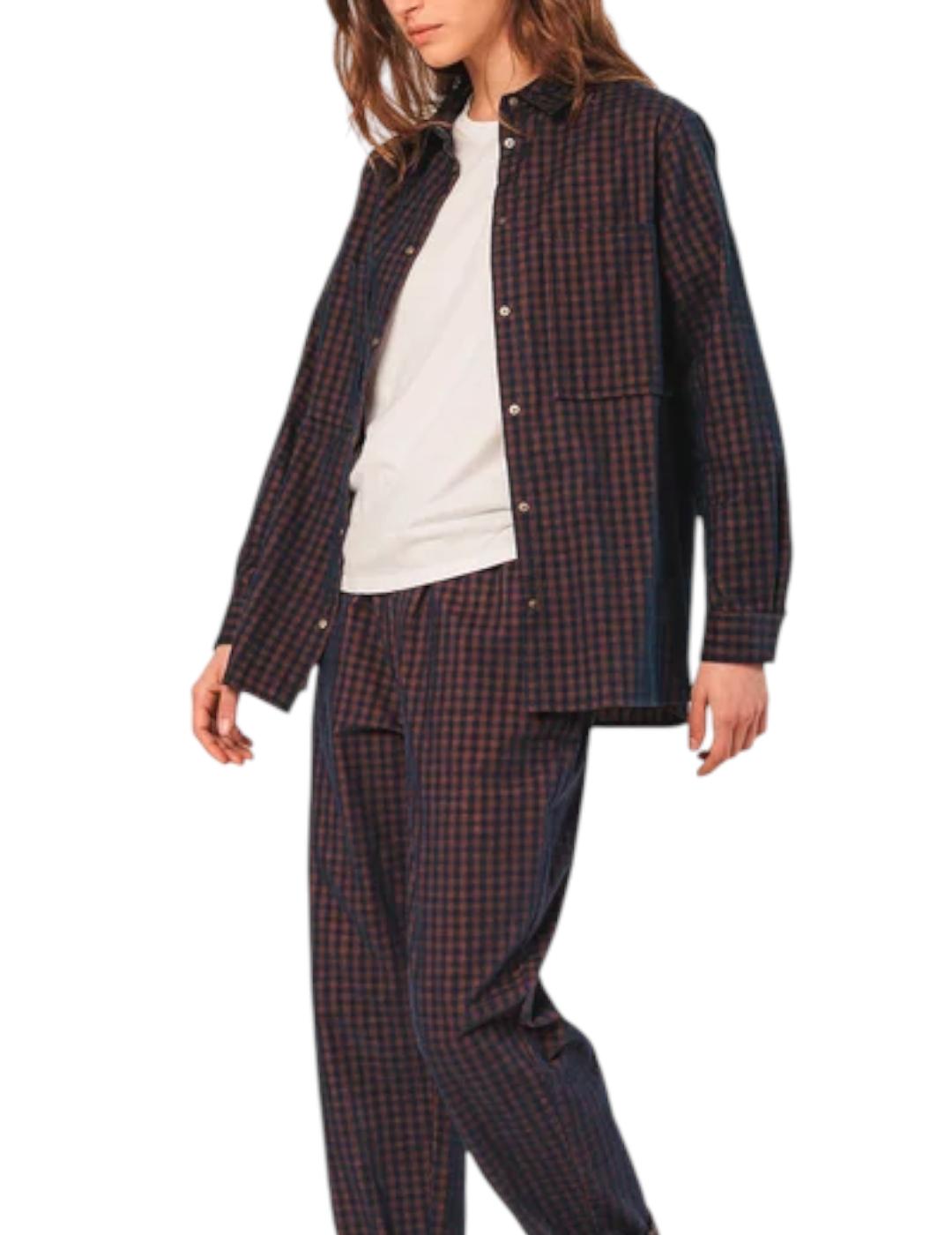 Sobrecamisa Indi&cold Micropana Vichy Marino